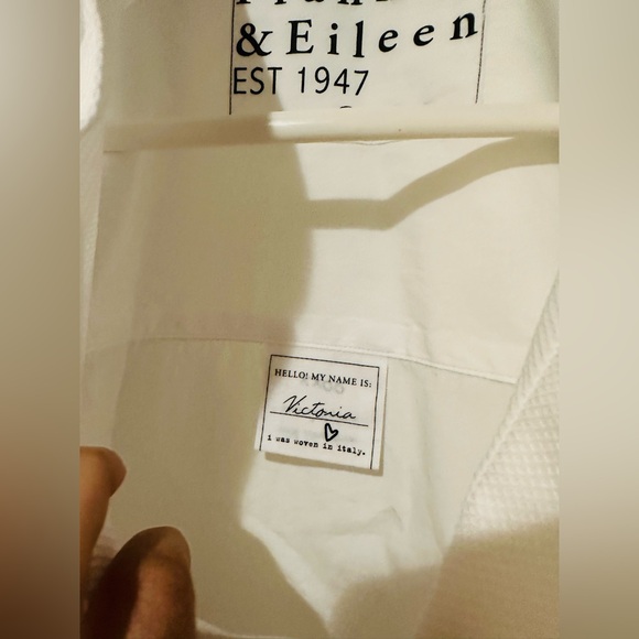 NWOT Frank & Eileen VICTORIA Italian Tuxedo Shirt. Size M. - Picture 15 of 16